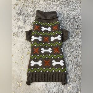 5 for $25🔥Wag-A-Tude Brown Wool Blend Puppy Sweater Medium